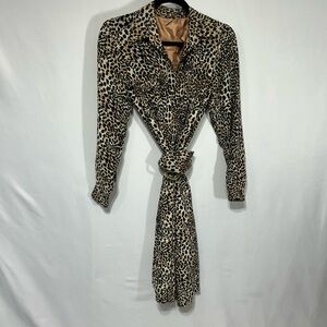 Leopard Print Long Sleeve Dress